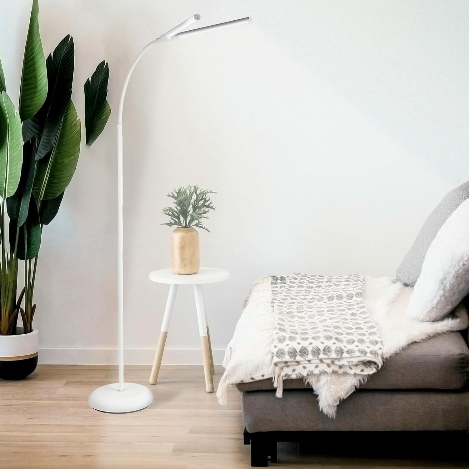 Natural Daylight Floor Lamp Twin LED Dimmable Reading Sewing Craft Light