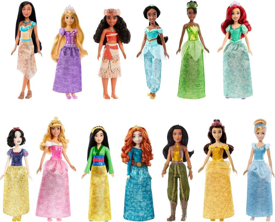 Princess Fashion Doll Set 13 Pack Sparkly Outfits Posable Gift