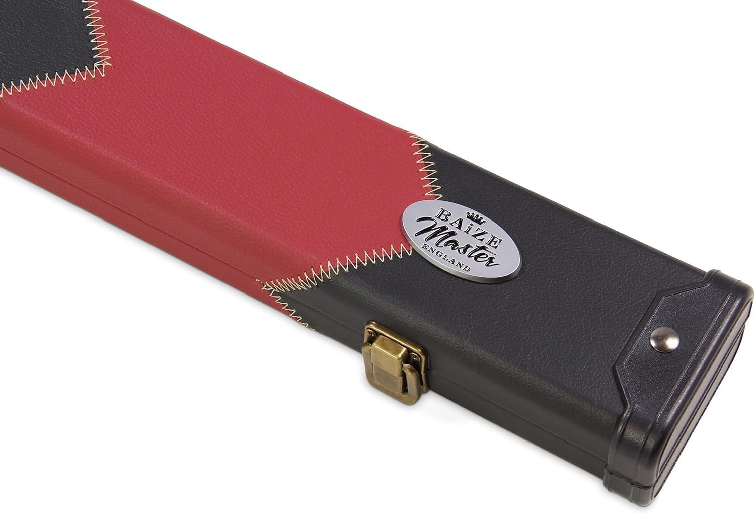 Hard Snooker Pool Cue Case 2 Piece Centre Joint Burgundy Deluxe
