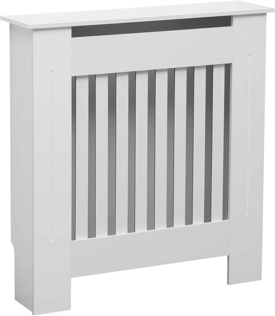 Small White Radiator Cover | Slatted MDF Cabinet