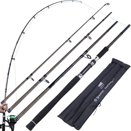 4-Section Carbon Fiber Carp Rod | Portable Spinning Fishing Rod for Travel