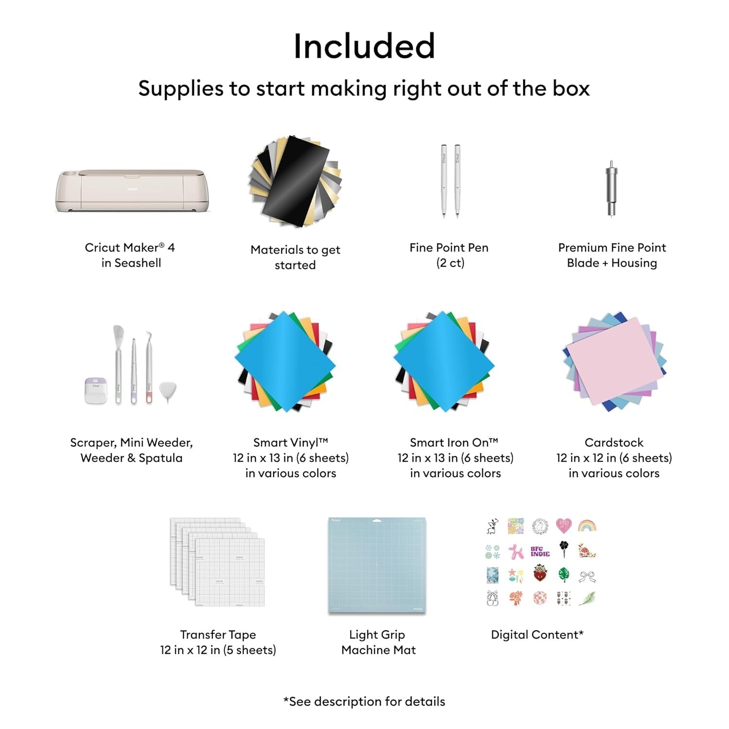 Smart Cutting Machine Bundle Vinyl Card Fabric DIY Craft Precision Cutter