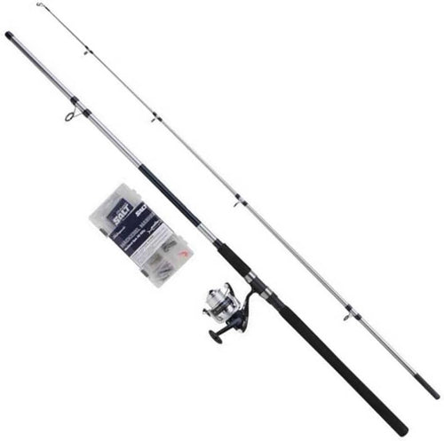 3m Saltwater Fishing Rod & Reel Combo with Lures and Hard Case Box