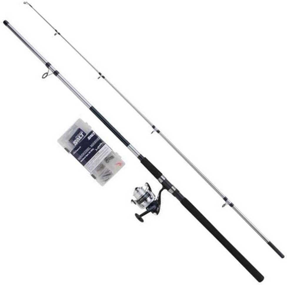 3m Saltwater Fishing Rod & Reel Combo with Lures and Hard Case Box