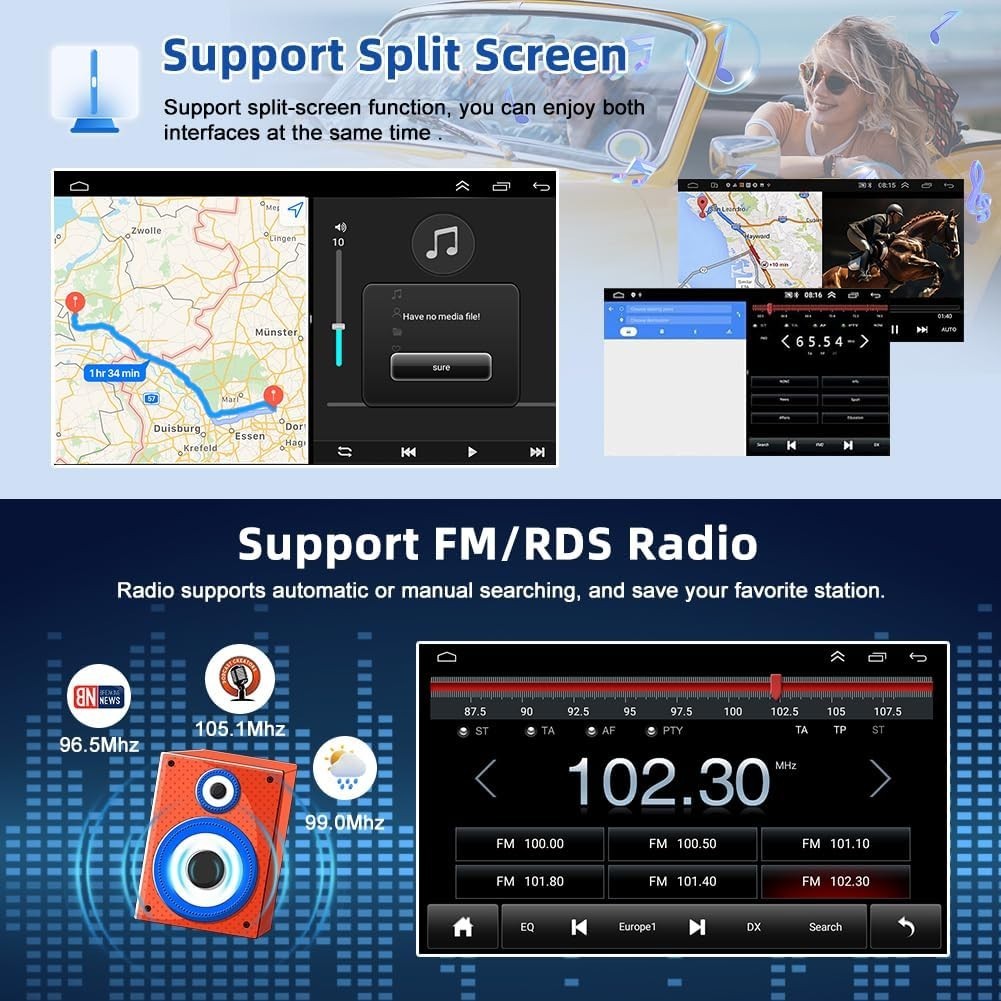 9" Android 14 Car Stereo for Honda Fit Jazz 2014-2015 w/ GPS & CarPlay