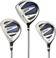 Mens Left Hand Golf Wood Set Driver 3 & 5 Woods Forgiving Steel Shafts