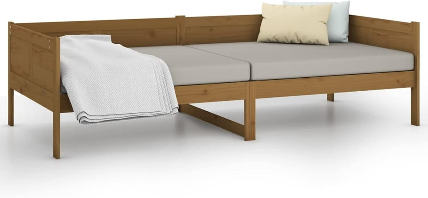 Rustic Pine Wood Sofa Bed 90x190cm | Daybed for Guest Room or Garden Use