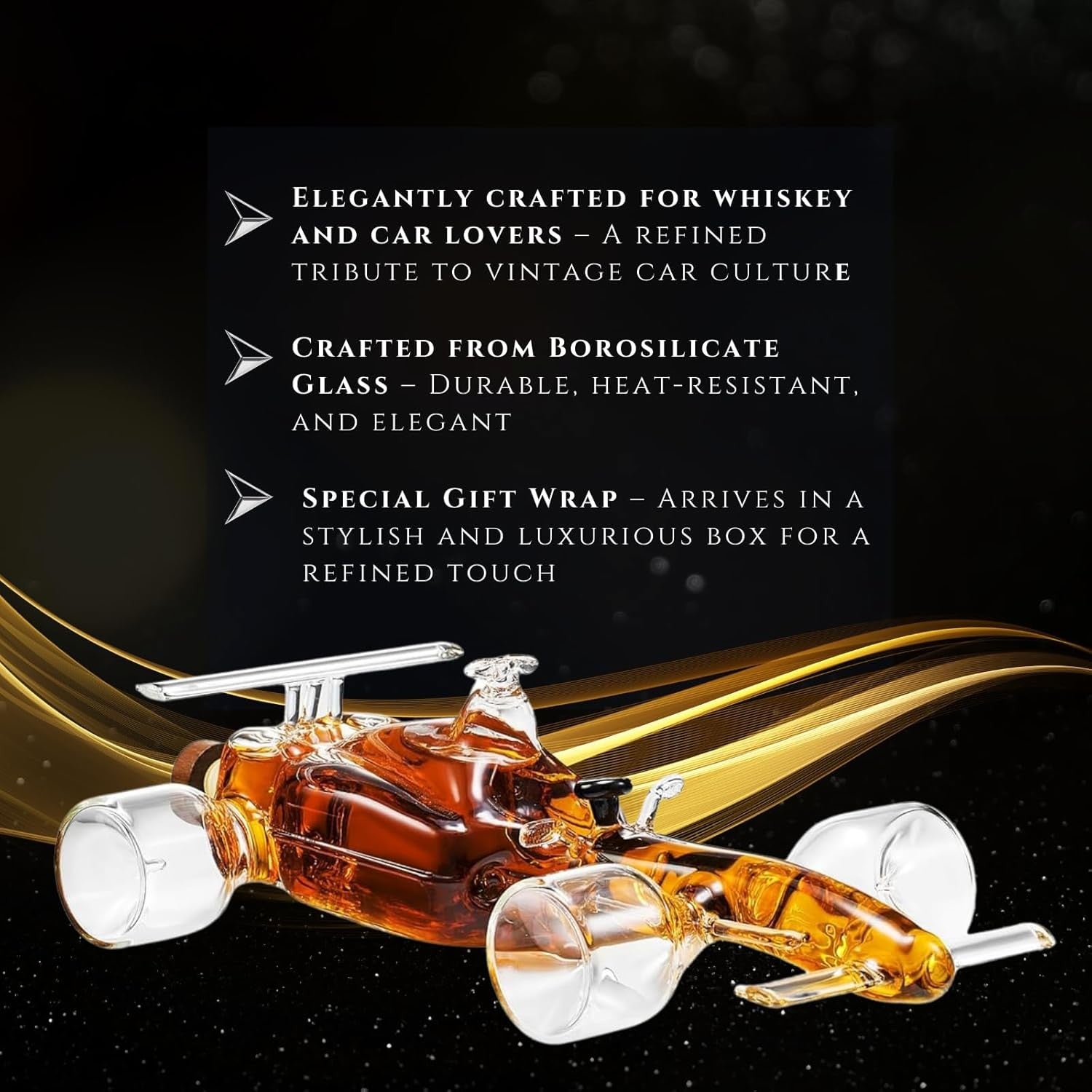 F1 Race Car Whiskey Decanter 240ml Unique Liquor Bottle Gift for Home Bar