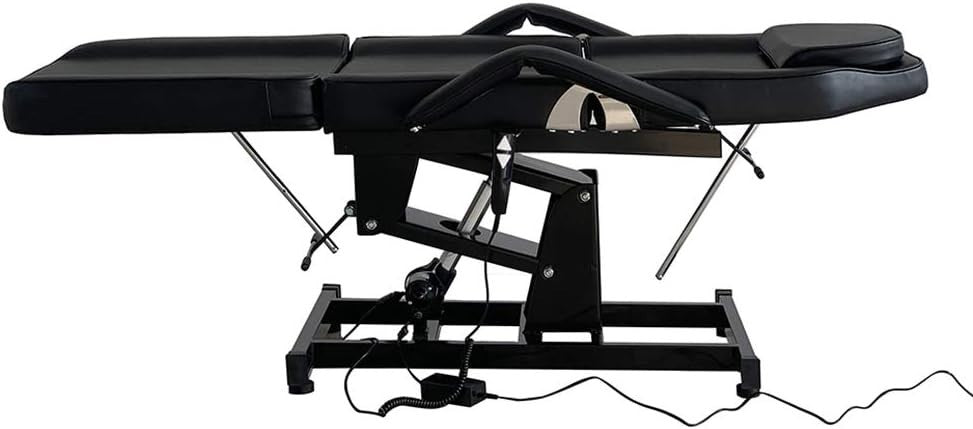 Electric Lift Massage Table 3-Section Recline Spa Beauty Tattoo Therapy Bed