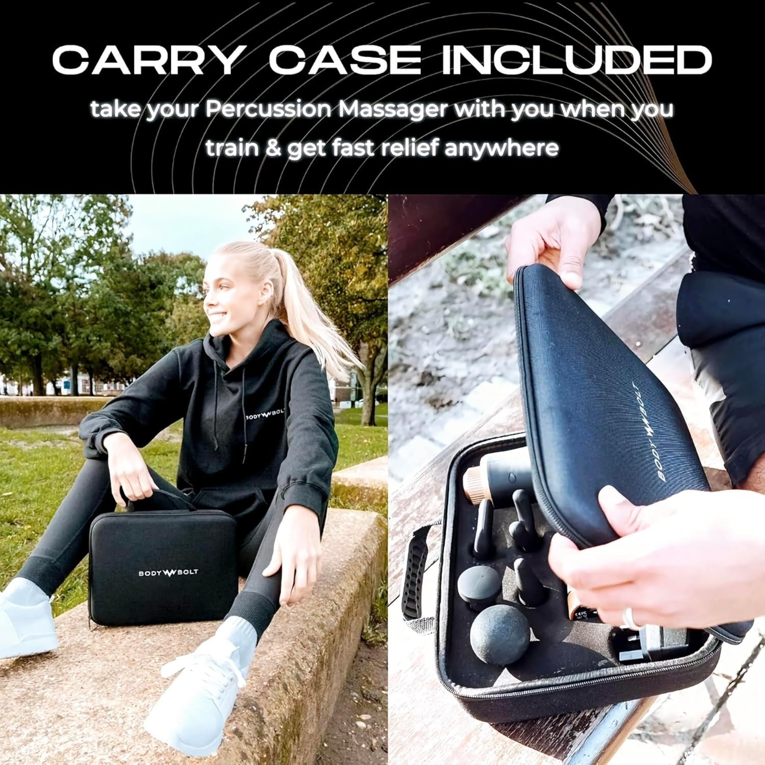 Deep Tissue Massage Gun 3200RPM Powerful Percussion Muscle Massager 5 Heads