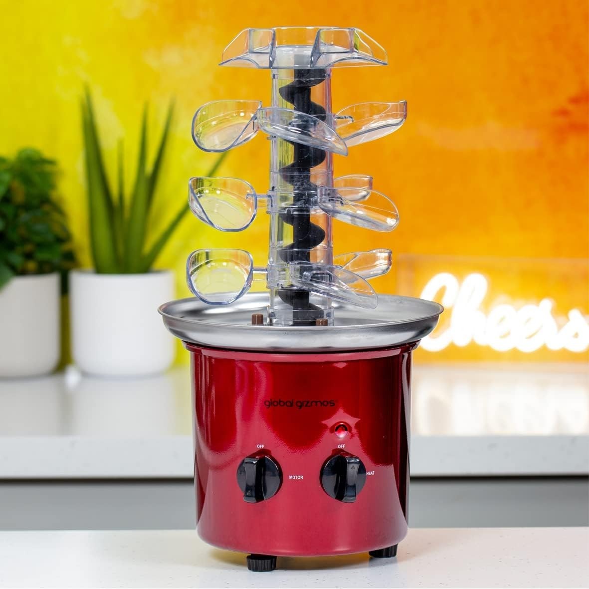 Premium Chocolate Fountain Cascade Party Centrepiece 1KG Red