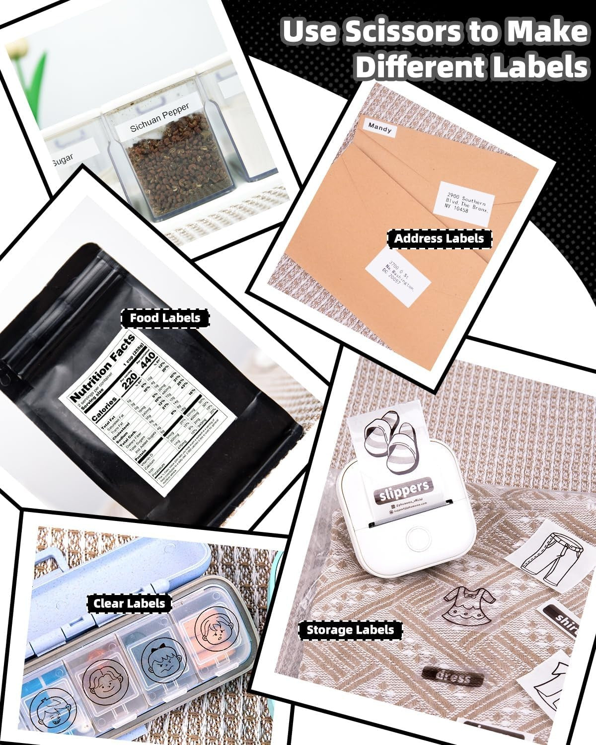 Mini Bluetooth Thermal Sticker Printer Inkless Photo Label Maker
