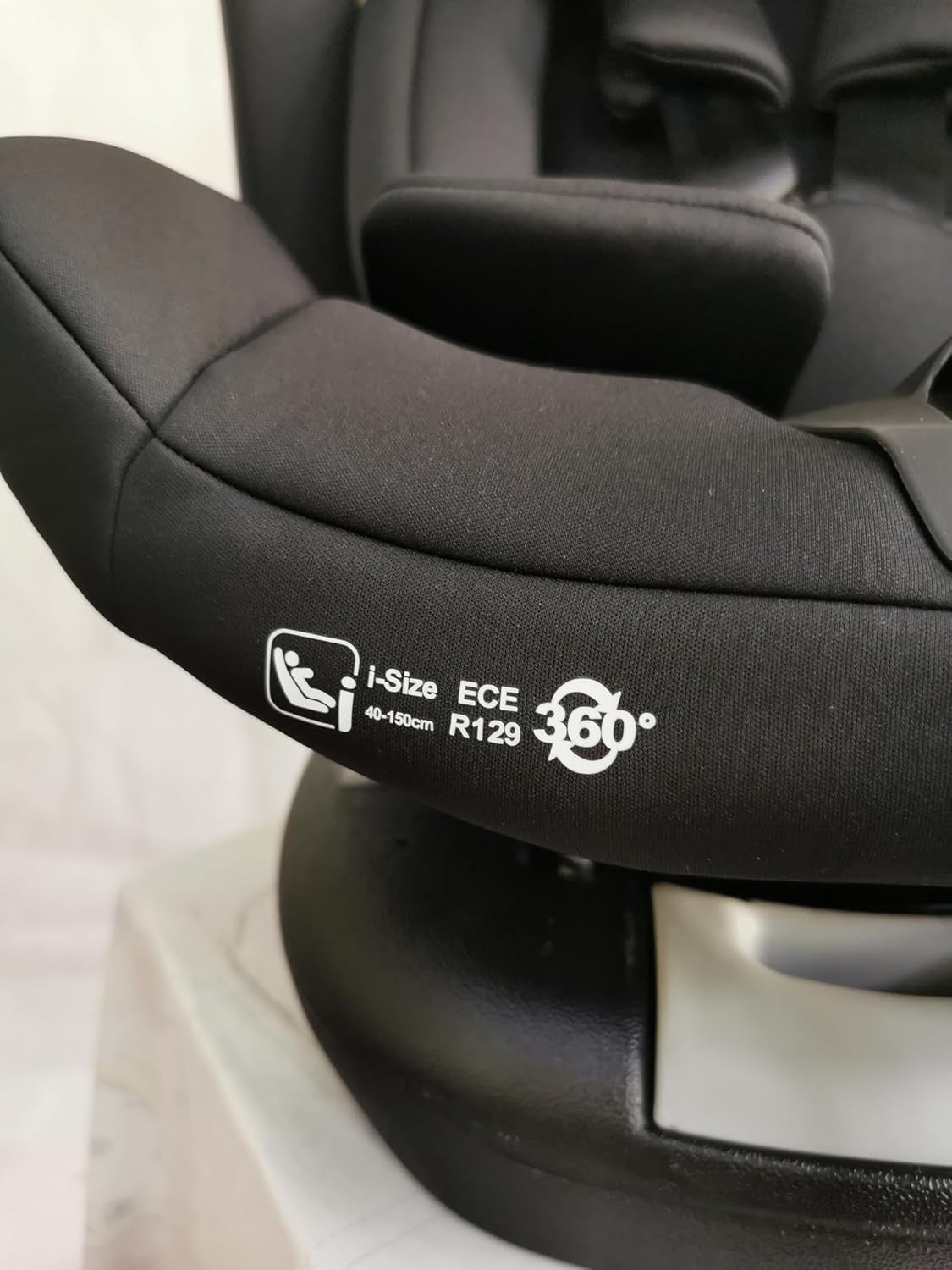 360° Rotating i-Size Car Seat ISOFIX R129 0–36kg Birth to 12 Years Black