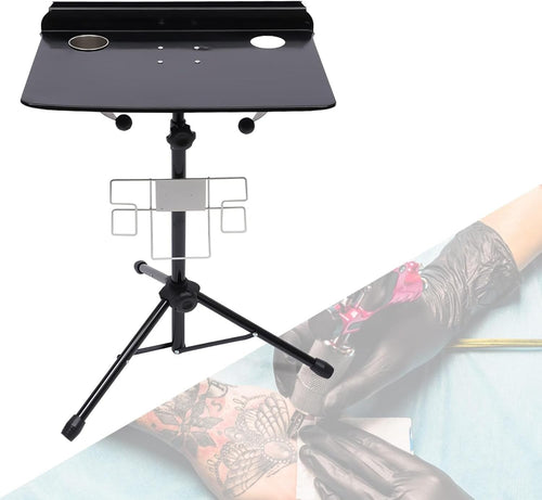 Tattoo Workstation Adjustable Table Portable Tripod Stand Tool Tray