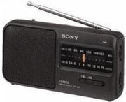 Portable AM/FM Compact Radio Black LED Tuning Battery Powered