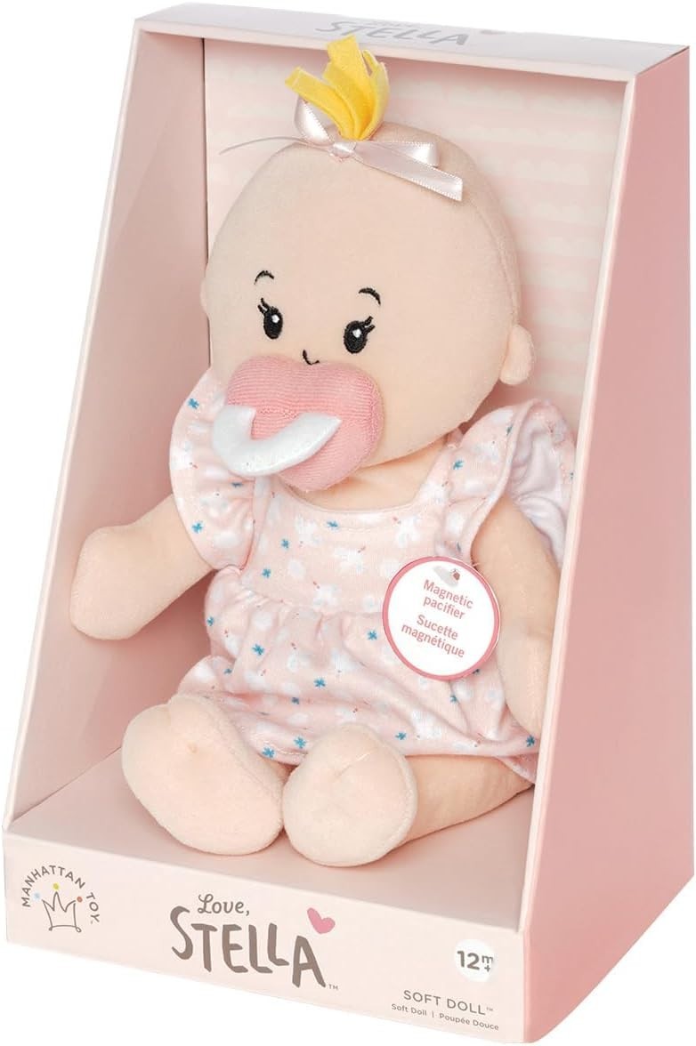 12in Soft Baby Doll Magnetic Pacifier Removable Outfit First Doll Toddler