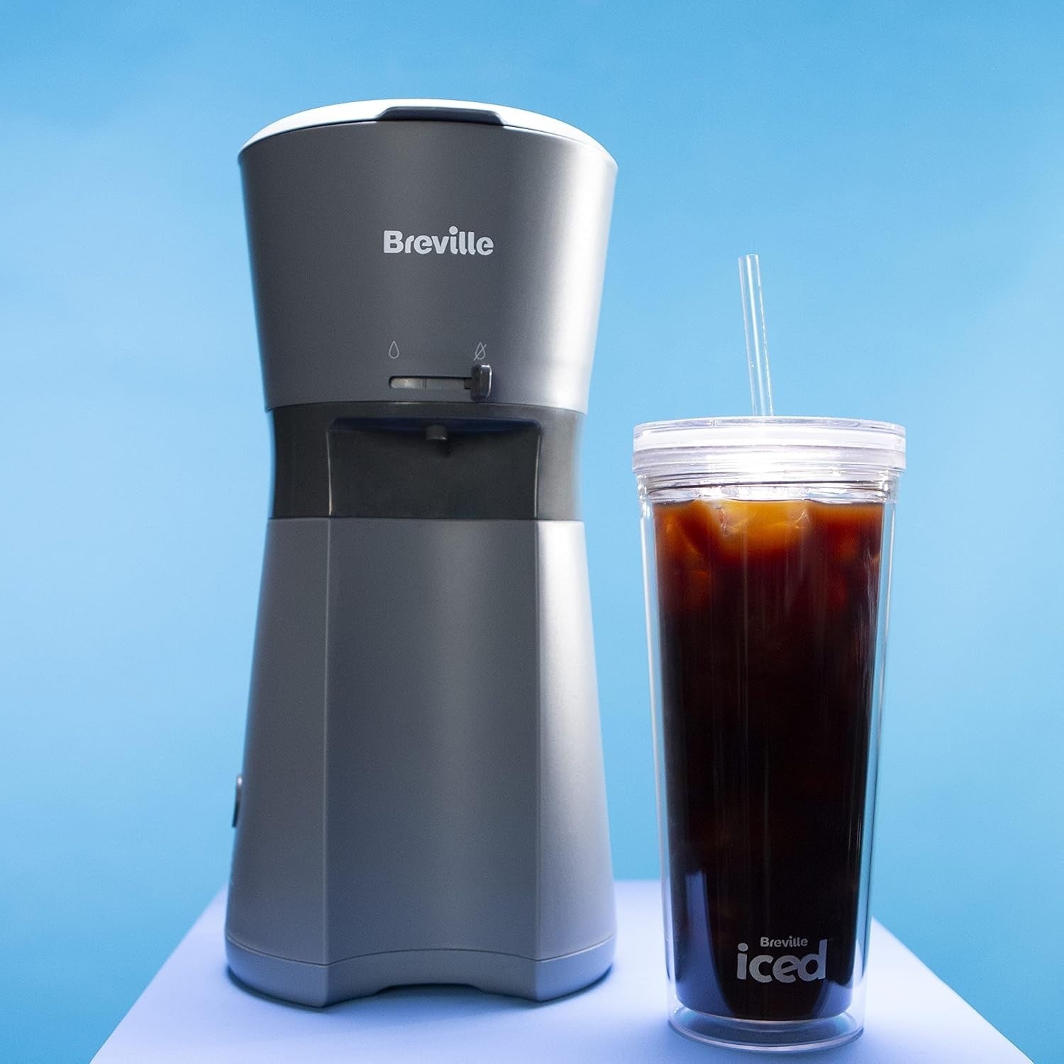 Iced Coffee Maker Single Serve Cold Brew Machine w/ Tumbler 625ml