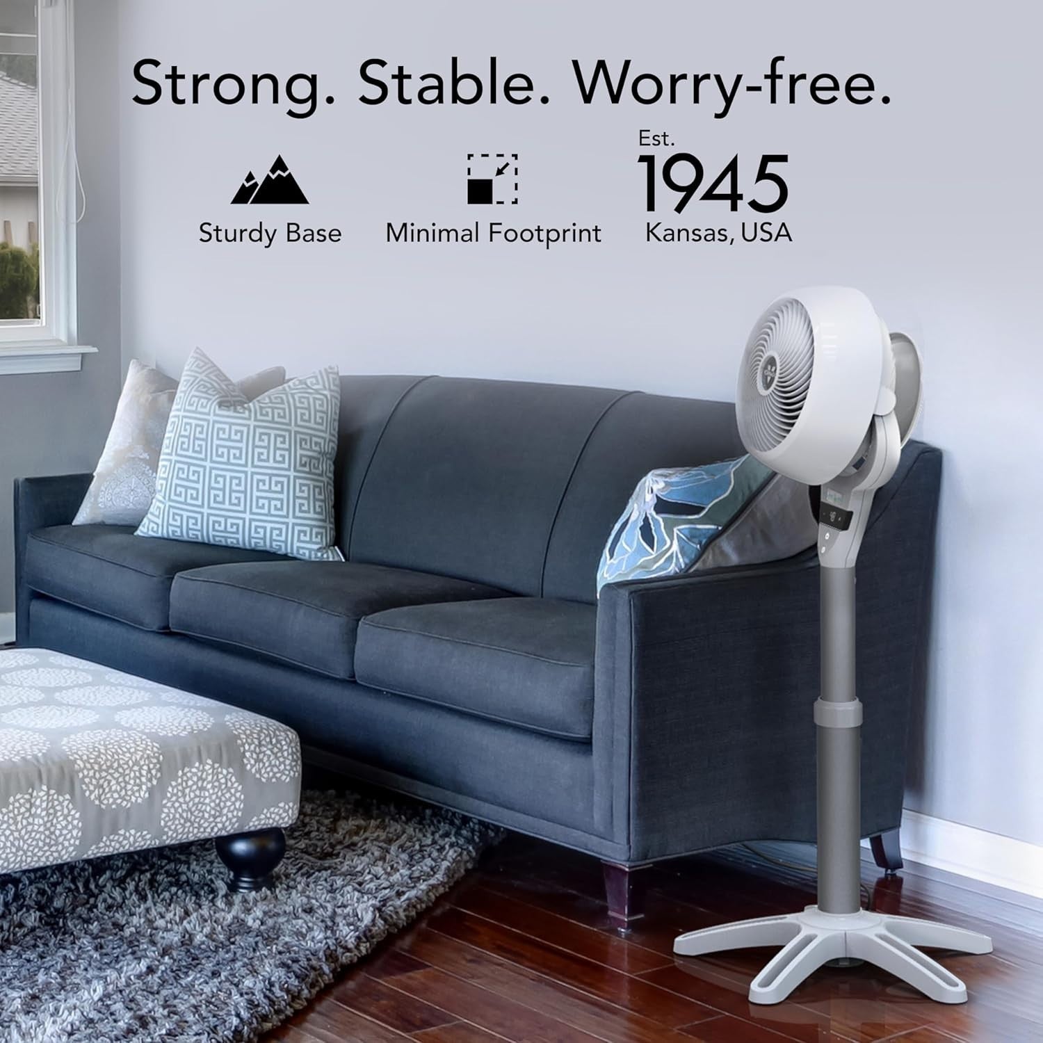 Pedestal Smart Fan – 99-Speed Remote Control Energy Saving Quiet Airflow