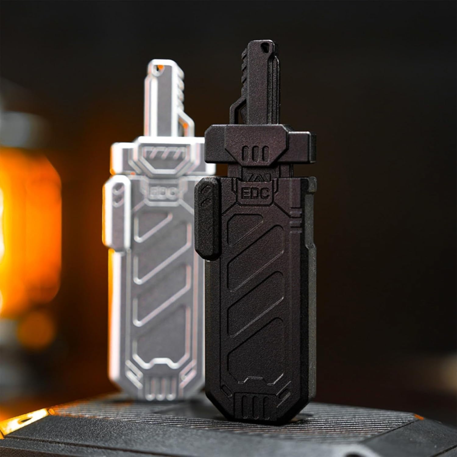 Black Metal Sword Fidget Slider Silent Clicker Stress EDC
