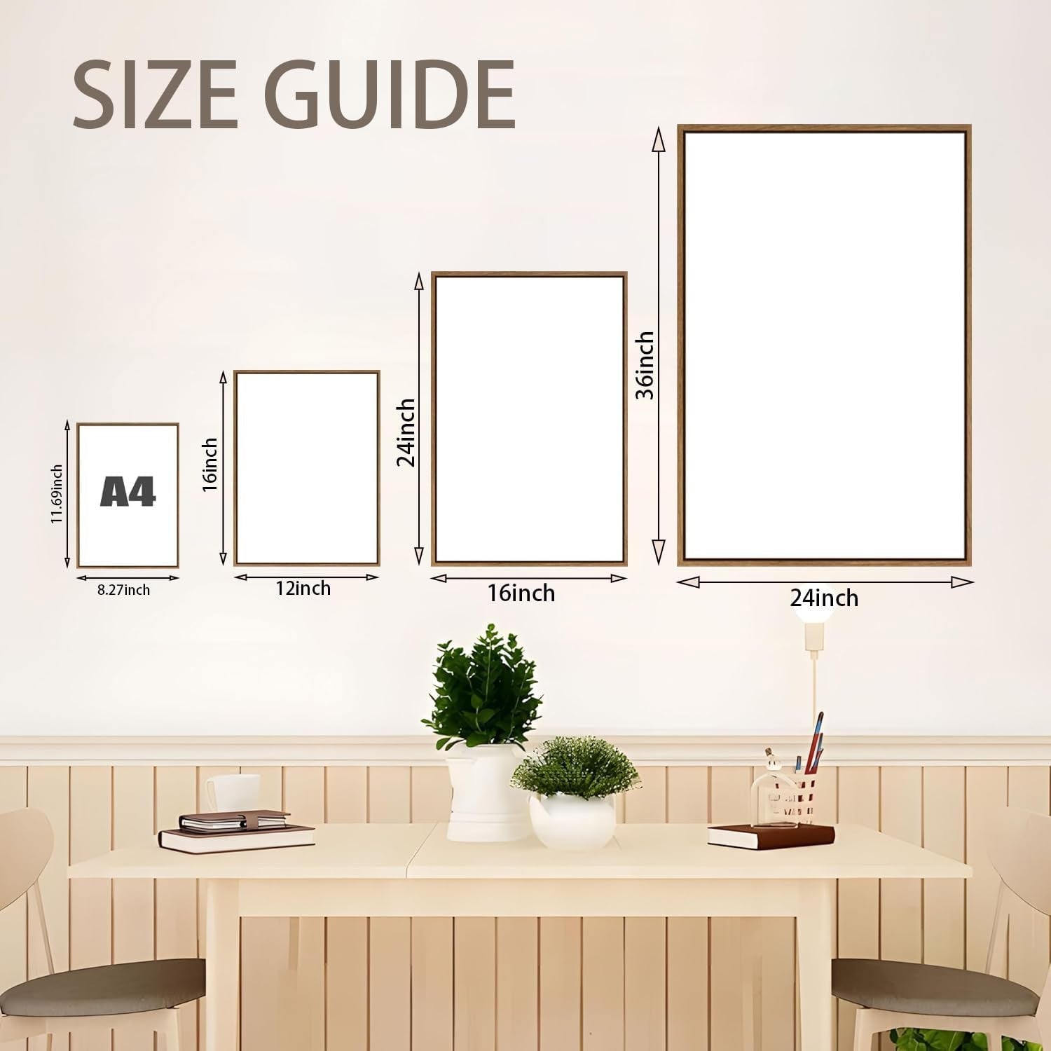 Framed Abstract Cloud Canvas Wall Art Set of 3 12x16in Decor