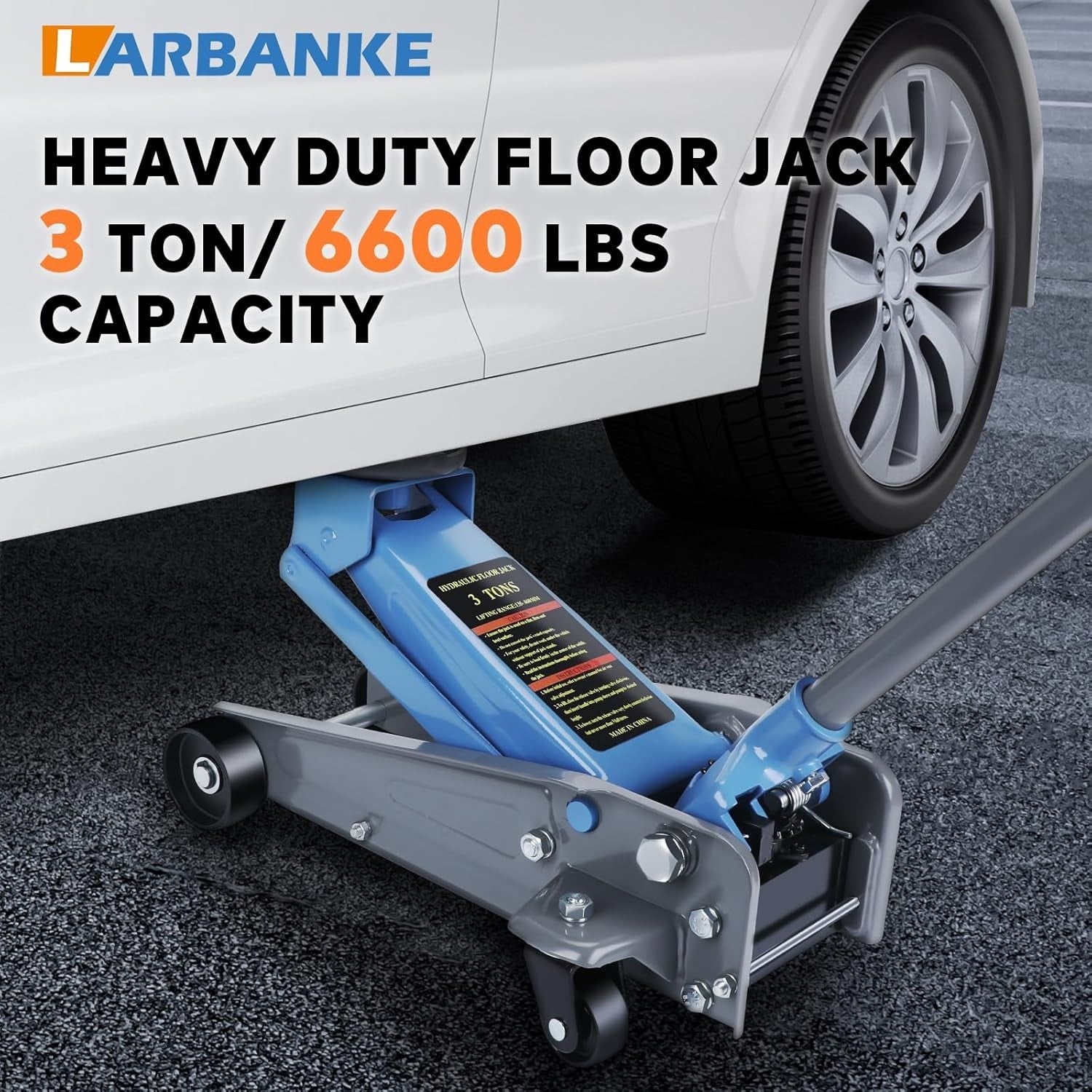 3 Ton Trolley Floor Jack Aluminum Steel Low Profile Car SUV Lift 133–460mm