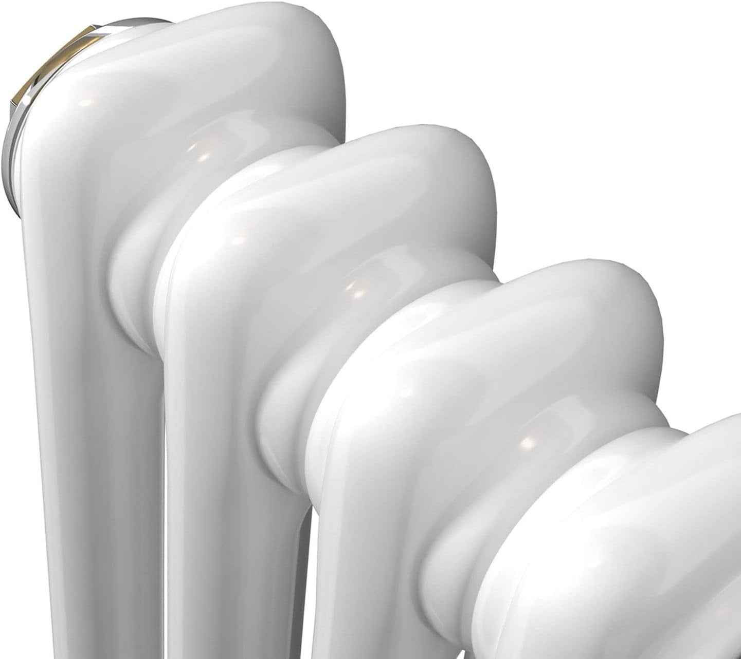 Triple Column Horizontal Radiator 600x425mm White Cast Iron Style