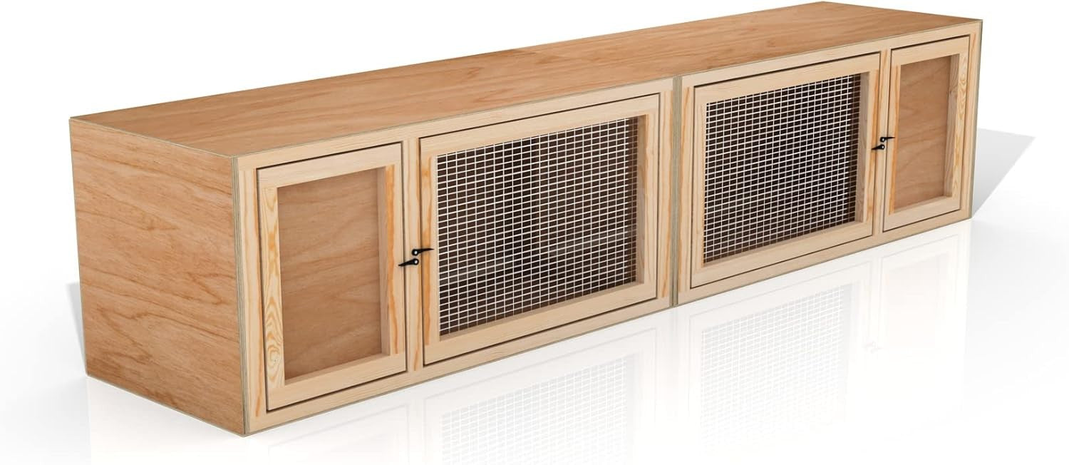 6ft XL Indoor Small Animal Hutch Stackable Wooden Cage Ventilated