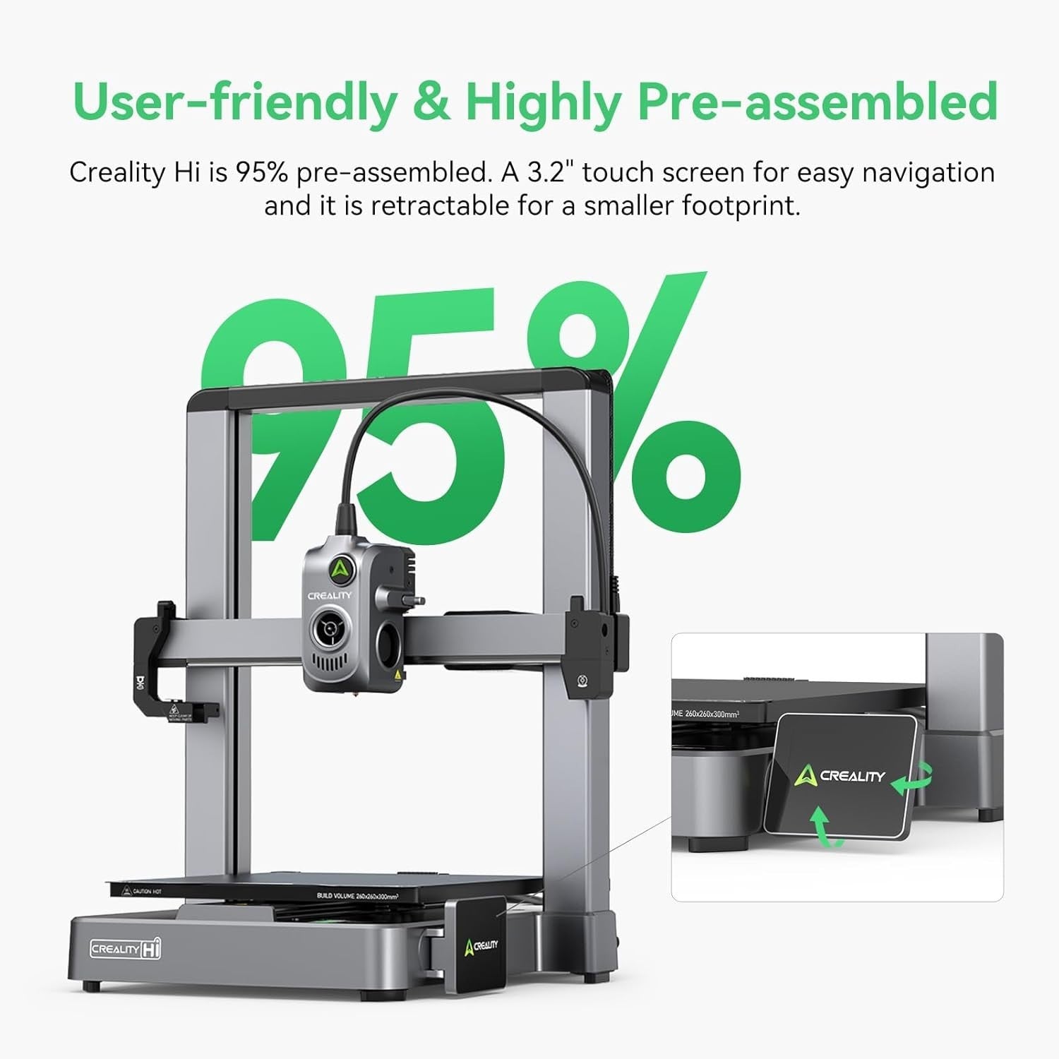Multi Color 3D Printer 600mm/s RFID Filament Auto Detect Metal Frame