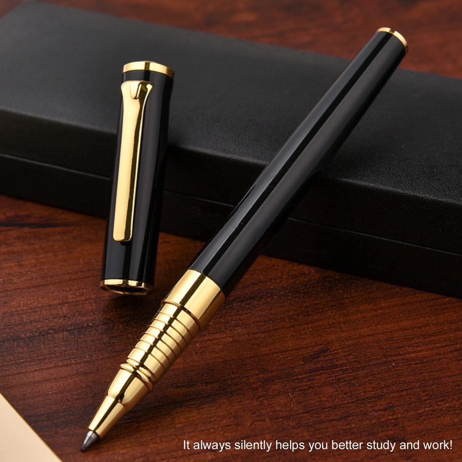 Luxury Ballpoint Pen White Red Black Medium Point Smooth Writing Gift