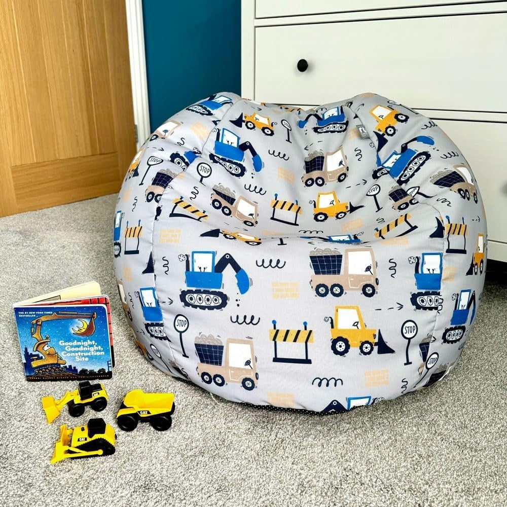 Kids Slouch Bean Bag Chair Soft Kids Recliner Beanbag for Playroom Bedroom