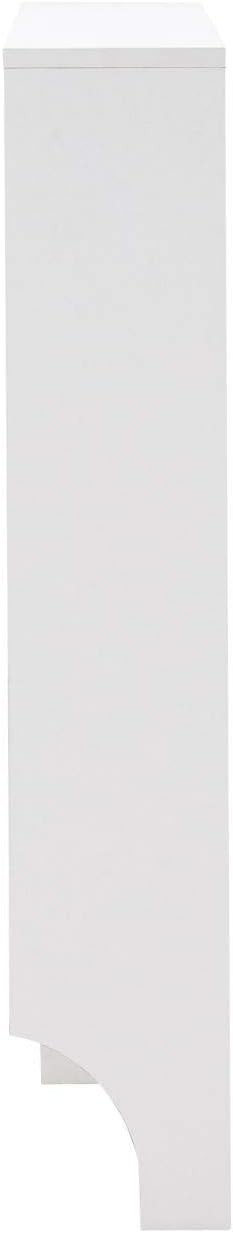 Narrow 2 Door Shoe Storage Cabinet with 6 Drawers 102x17x90 cm White