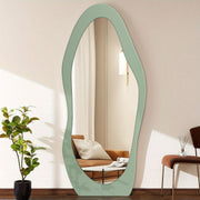 Oversize Full Length Oval Wood Frame Mirror 150x60cm - Wall or Floor
