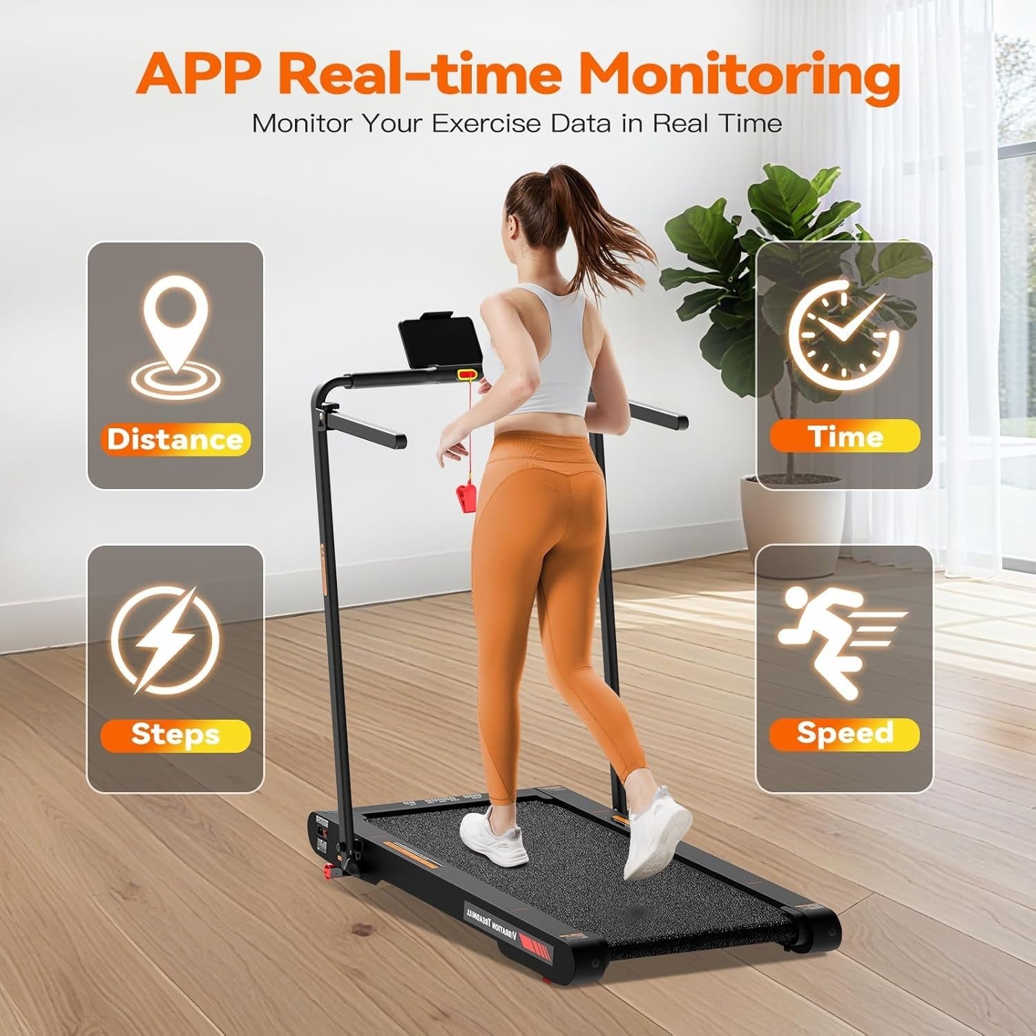4-in-1 Under Desk Treadmill with 6% Incline & Vibration Modes