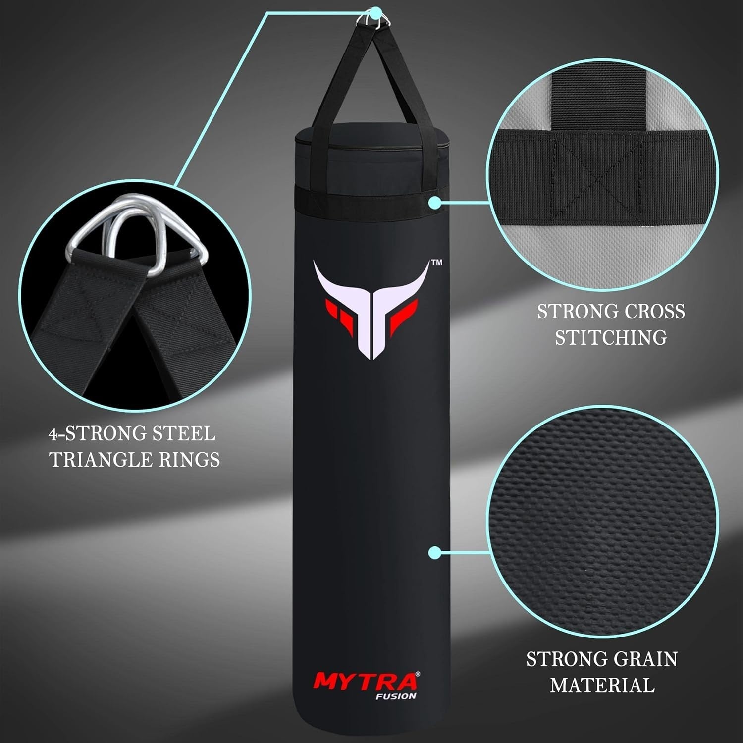 4FT Hanging Punching Bag Unfilled Boxing MMA Kickboxing Training Bag
