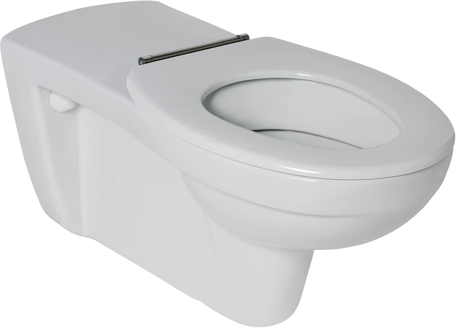 Connect Freedom Toilet Seat Ring White Thermoset Stainless Steel Stem Hinge