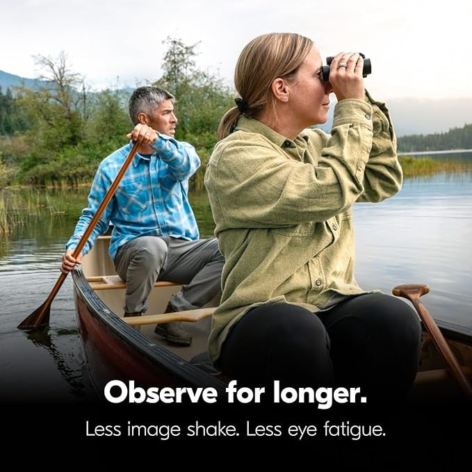 10x25 Stabilised Binoculars Anti-Shake HD Optics Clear View Lightweight Travel