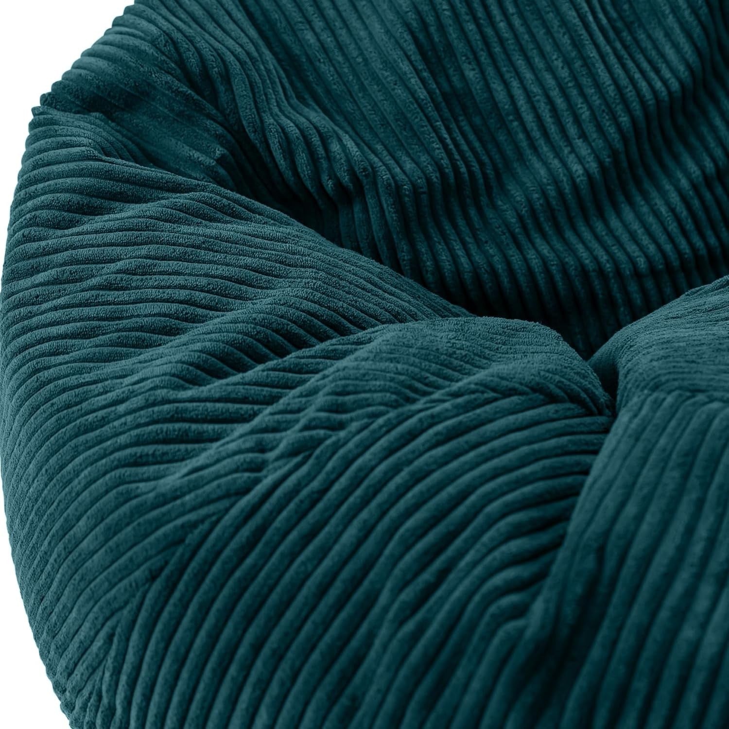 Large Corduroy Bean Bag Chairs Set of 2 – Comfy Lounge Seating