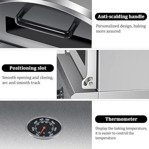 Outdoor Pizza Oven Stainless Steel | Electric Gas Countertop Pizza Maker 500°C