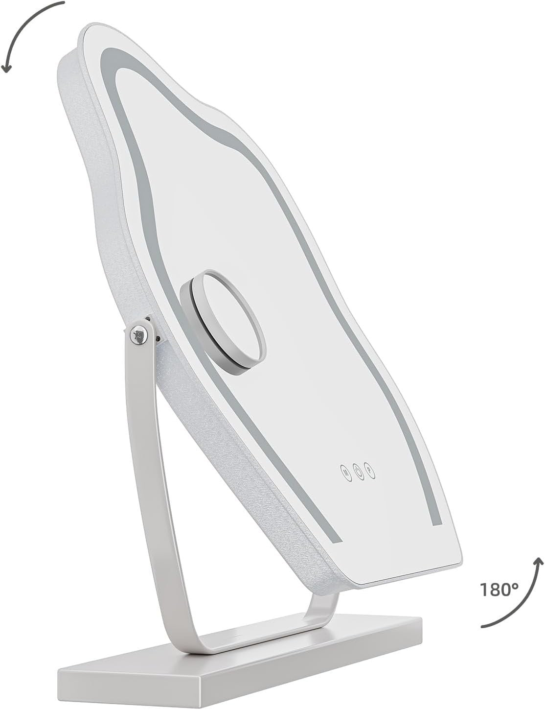 LED Cloud Vanity Mirror 50x50cm Touch Rotating Lighted Makeup Mirror