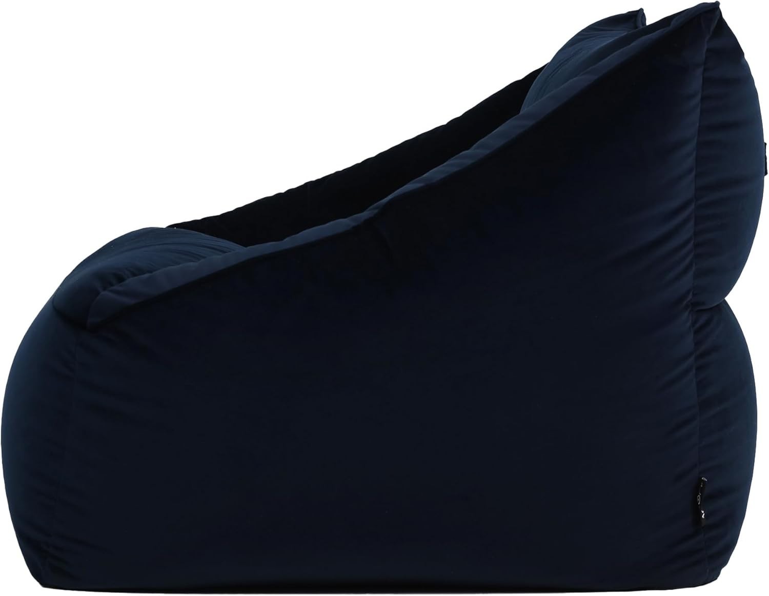 Velvet Bean Bag Chair Adult Armchair Lounge Seat Soft Midnight Blue Sofa