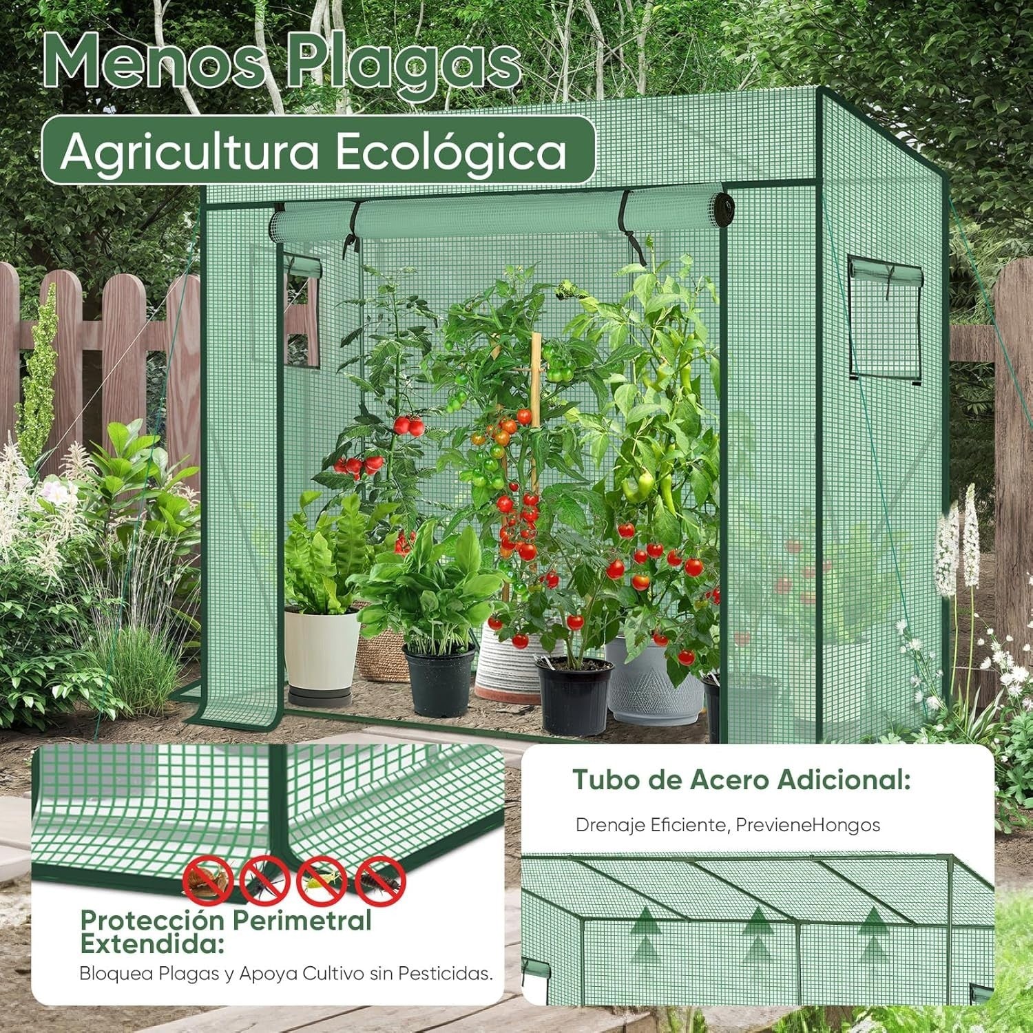 XL Tomato Greenhouse Tent 200x170x150cm Waterproof PE Frame Garden House