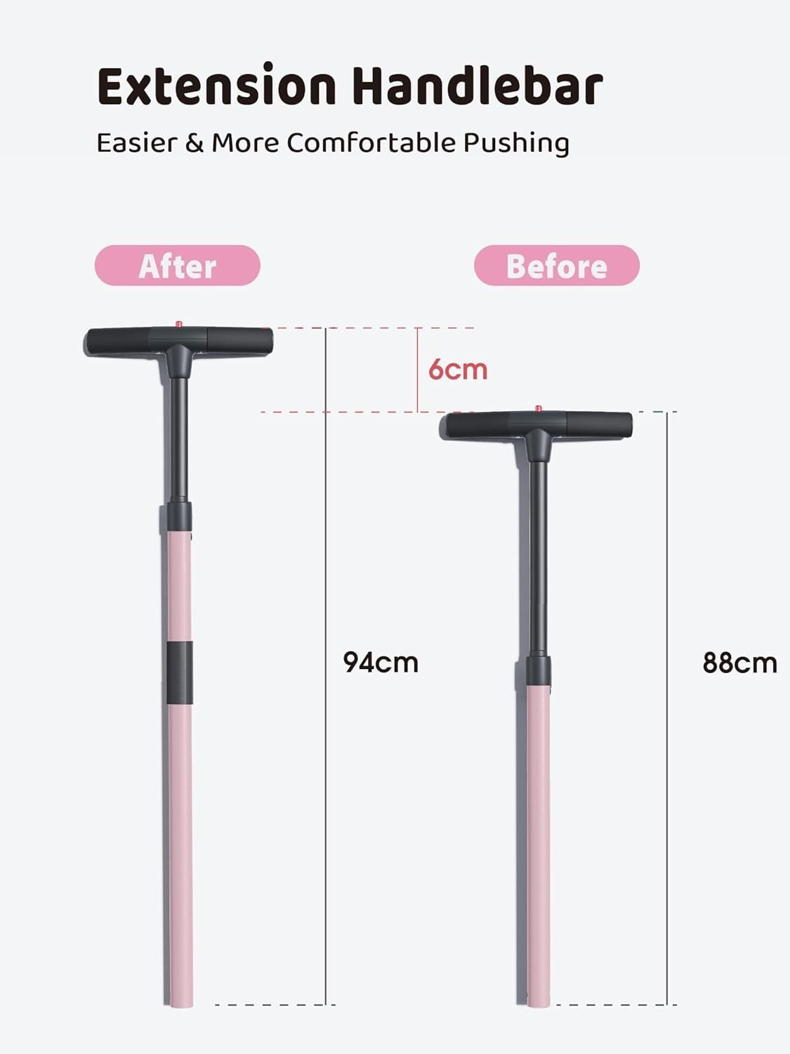 5 in 1 Toddler Tricycle Parent Handle Safety Guard Balance Bike Rose