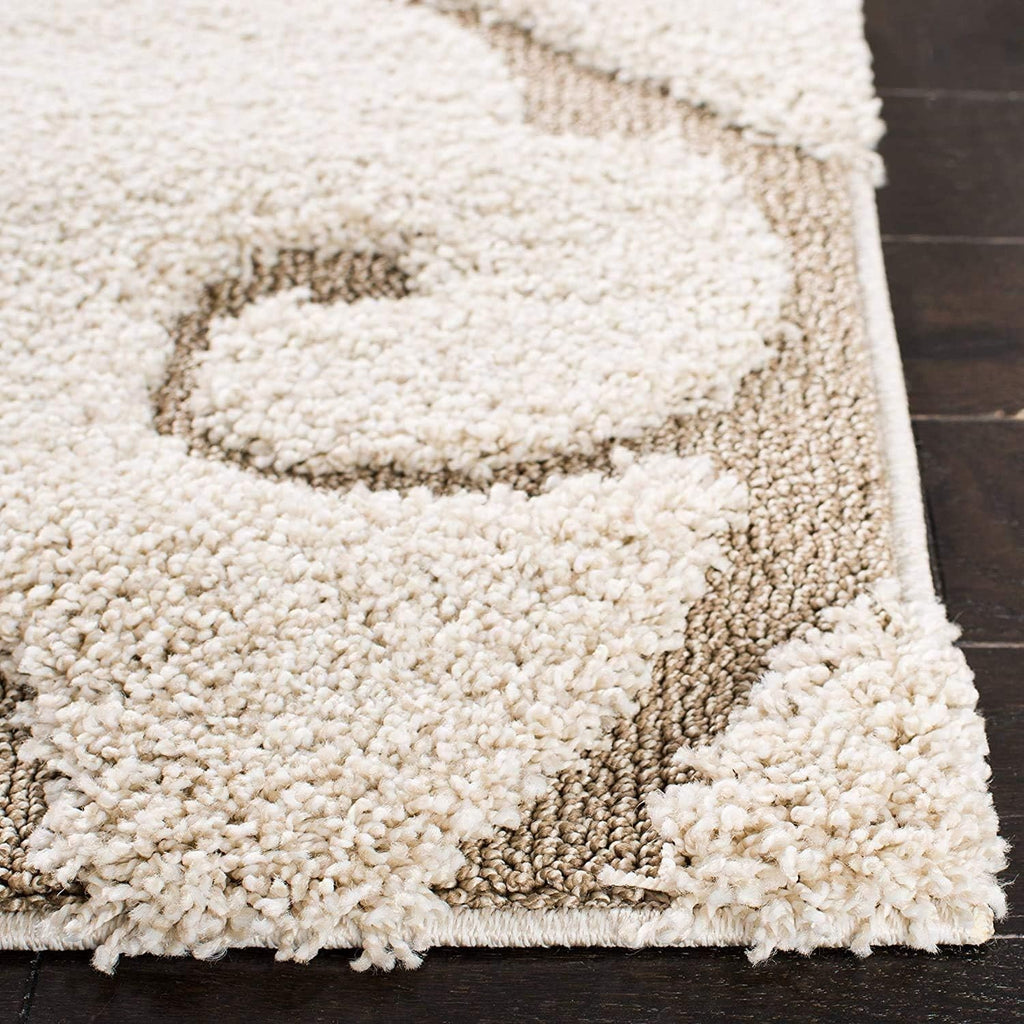 Cream Shaggy Area Carpet 200x290cm Soft Deep Pile Non Slip Luxury Rug