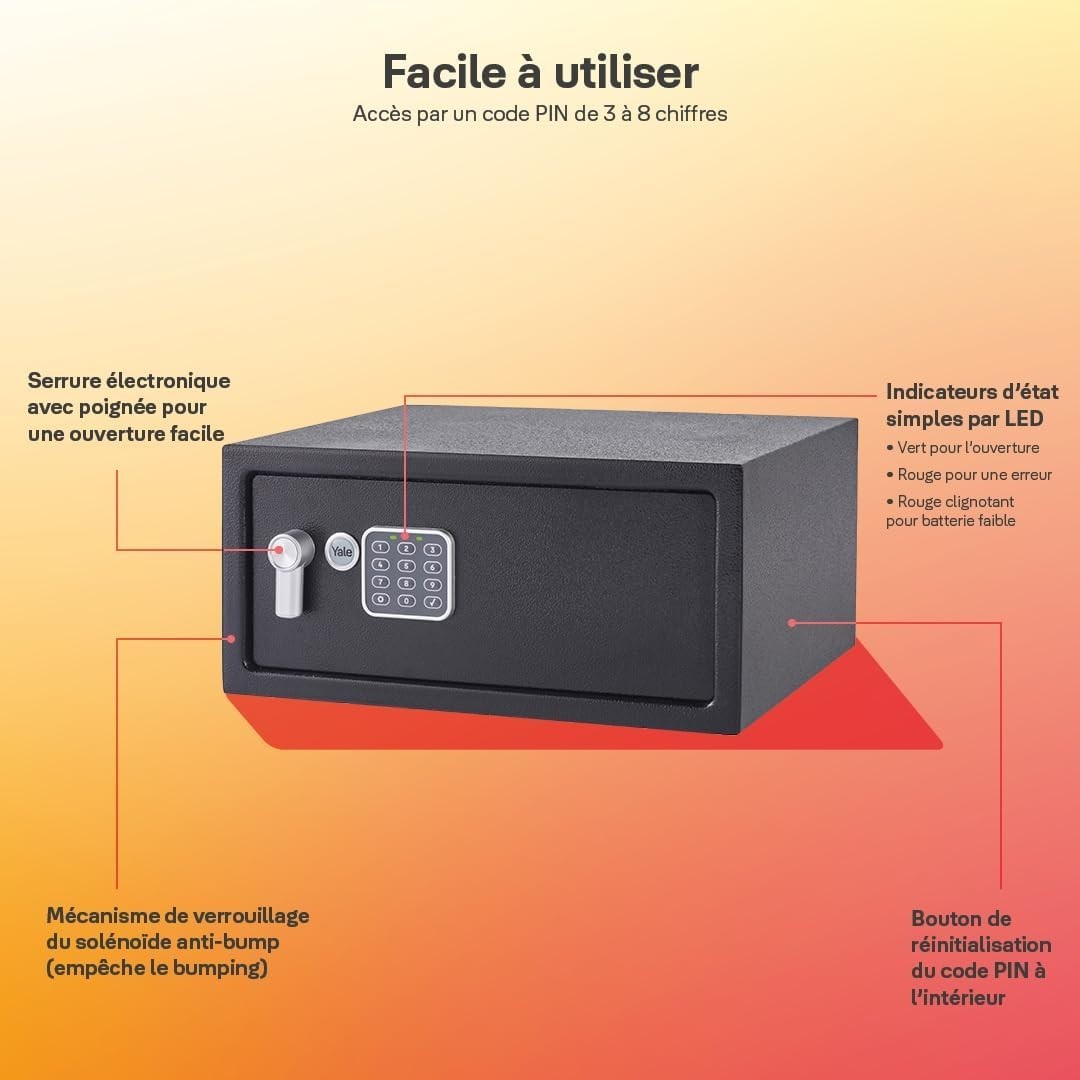 24L Digital Laptop Safe Electronic Keypad Cash Document Security Box