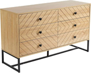 Modern Oak Chest of Drawers 6 Drawer Storage Unit Bedroom Furniture