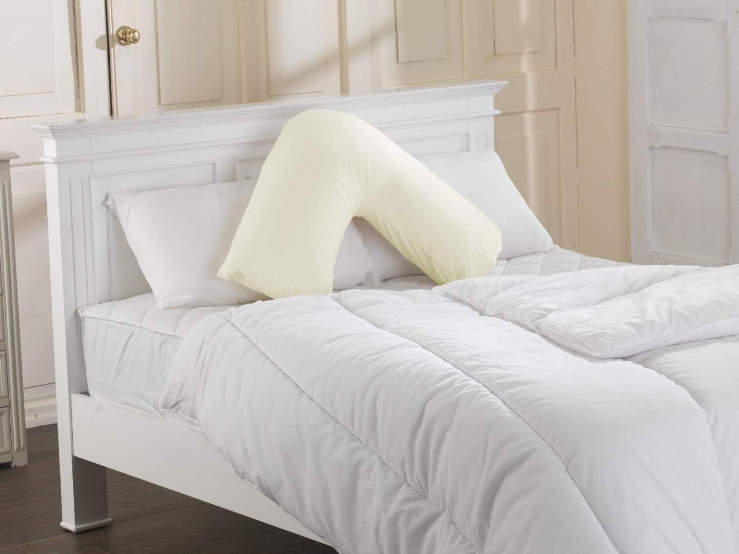 Pregnancy V Pillow Duck Feather Filled Maternity Support Feeding Cushion