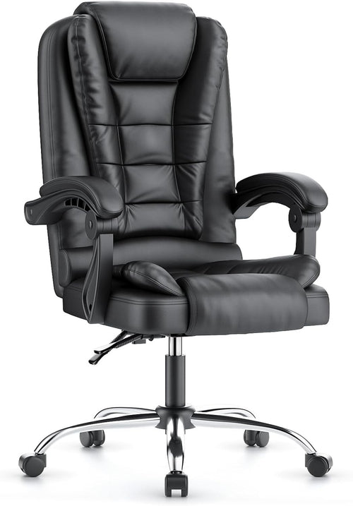 Ergonomic Office Chair Faux Leather High Back Adjustable Swivel Desk Seat New