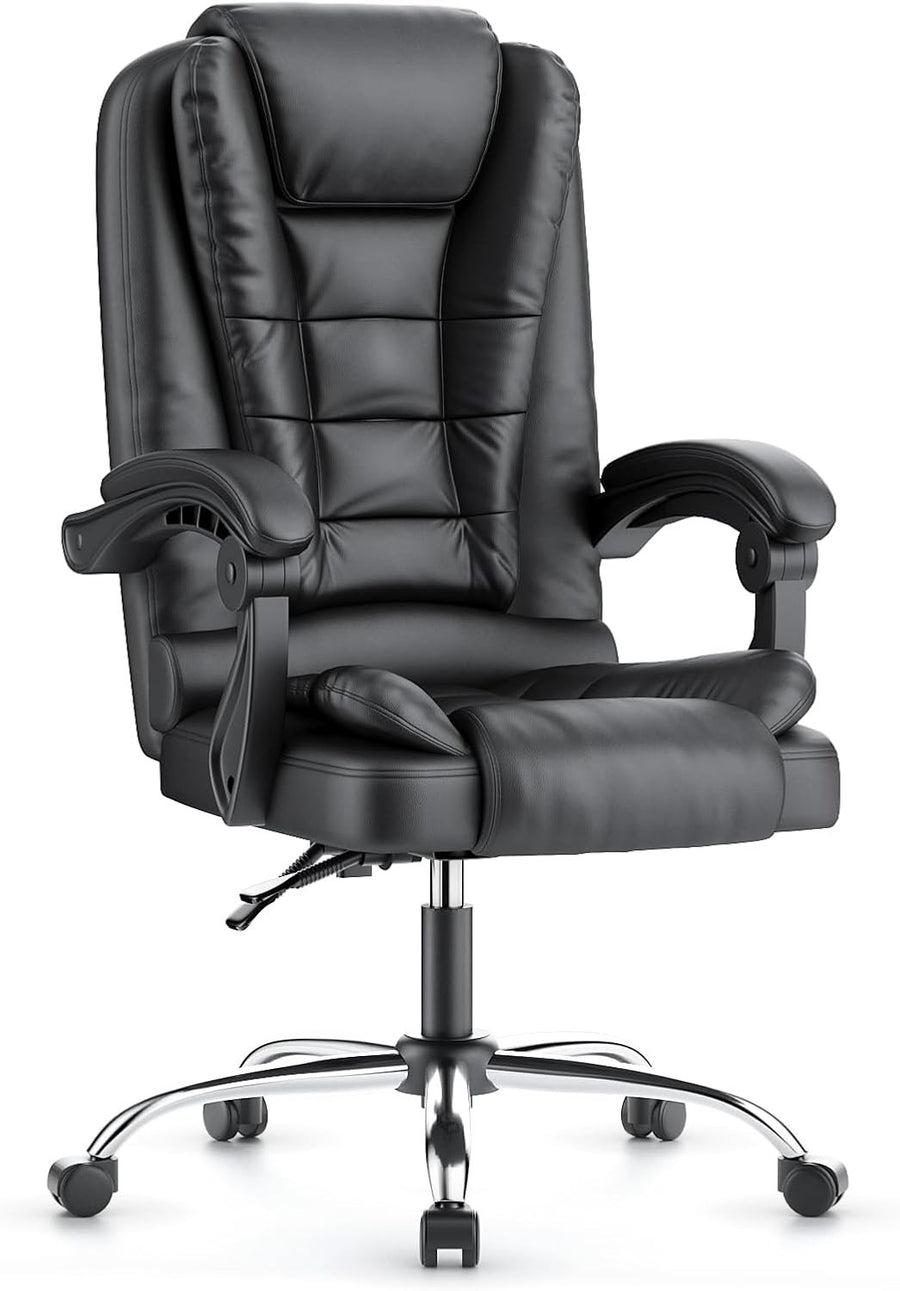 Ergonomic Office Chair Faux Leather High Back Adjustable Swivel Desk Seat New