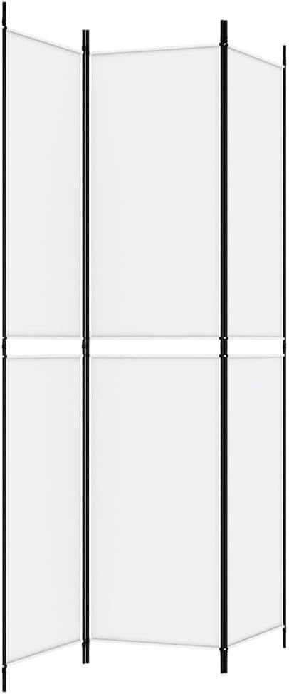 3 Panel White Folding Room Divider 150x220cm Privacy Screen for Bedroom