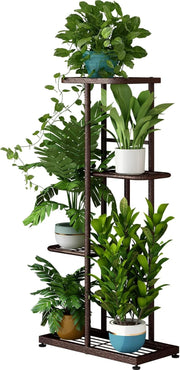 4 Tier Bronze Metal Plant Stand Indoor Outdoor Multi Pot Display Shelf